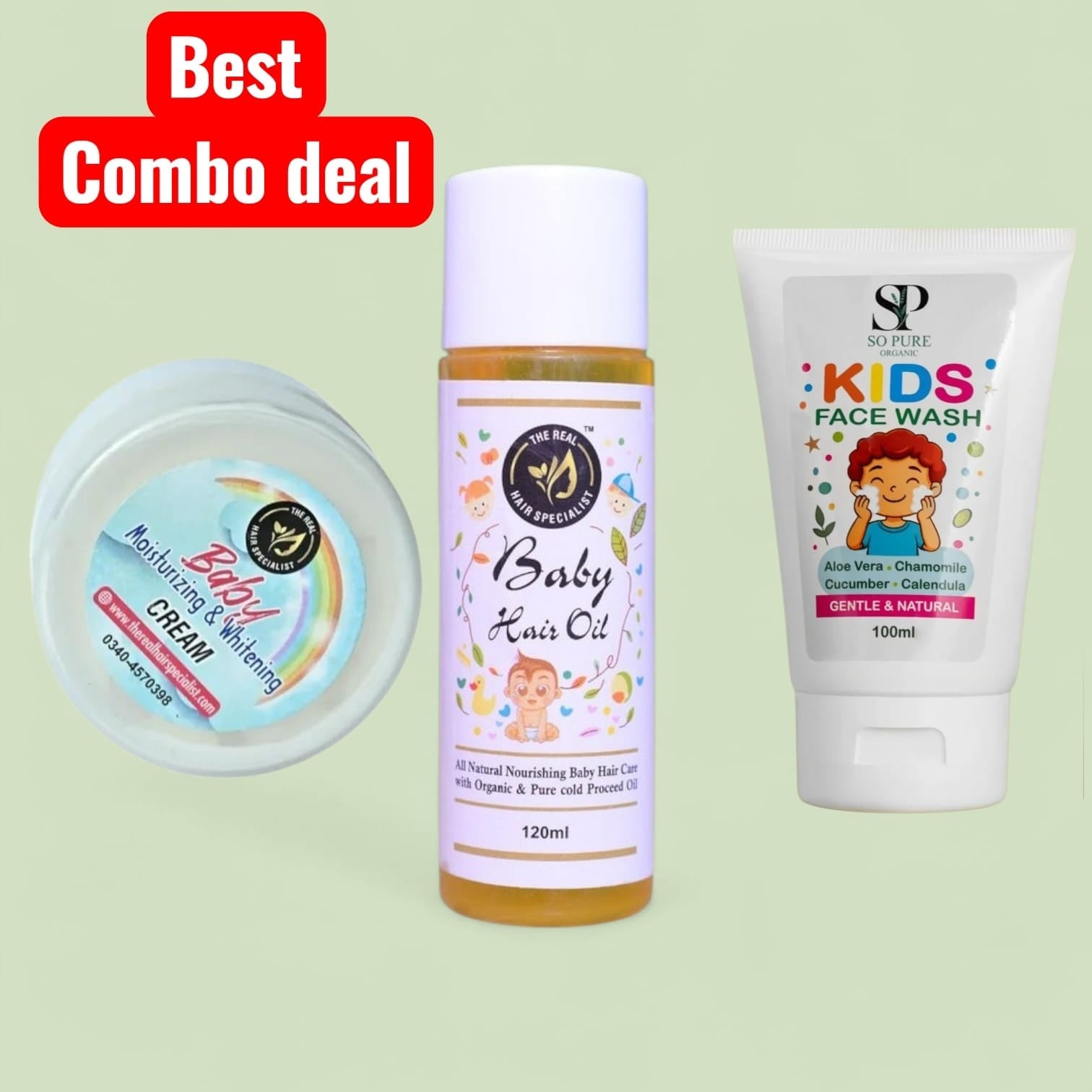 Baby hair and skin care deal combo